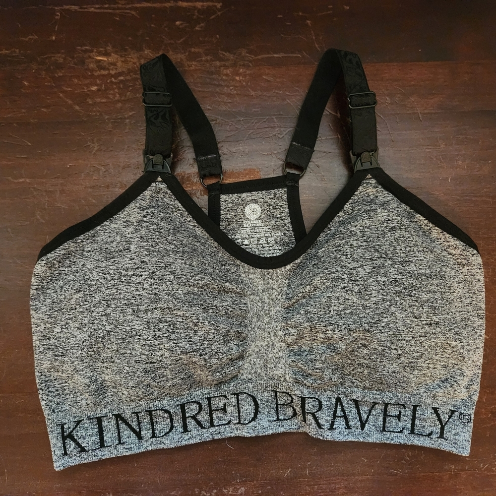 Kindred Bravely Black and Gray Bra